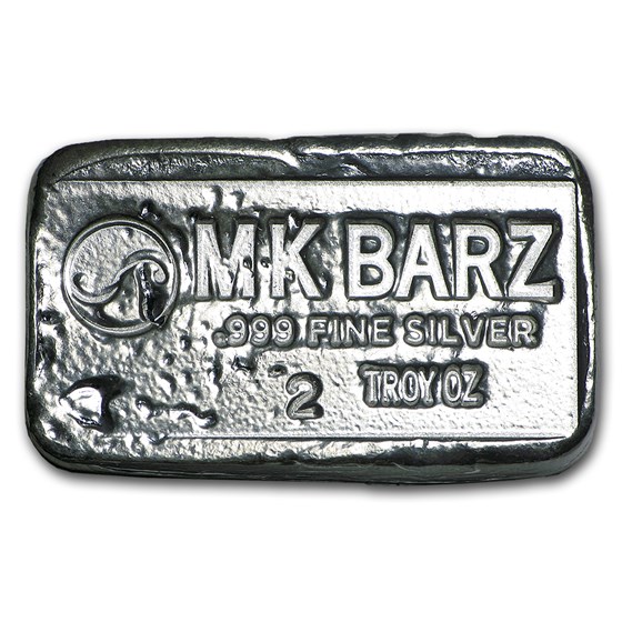 2 oz Silver Bar - MK Barz & Bullion 2 oz Silver Bar - MK Barz & Bullion