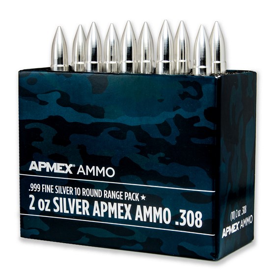 2 oz Silver Bullet - .308 Caliber 10-Count Range Pack 2 oz Silver Bullet - .308 Caliber 10-Count Range Pack