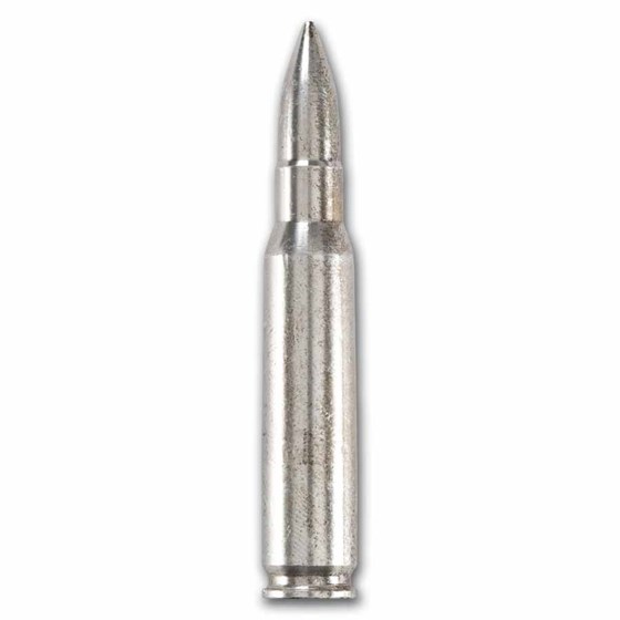 2 oz Silver Bullet - .308 Caliber (Abrasions)