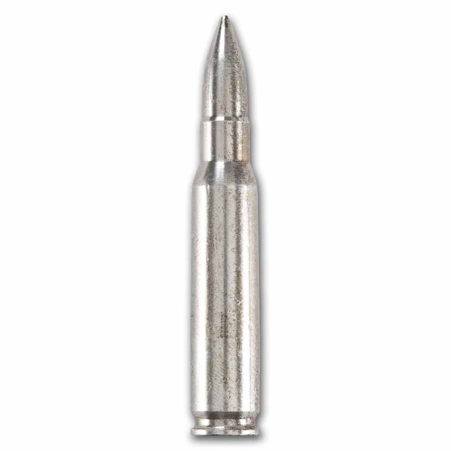 2 oz Silver Bullet - .308 Caliber (Abrasions)
