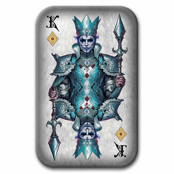 2 oz Silver Cast Bar Poker Cards: King of Diamonds (w/ Box & COA) 2 oz Silver Cast Bar Poker Cards: King of Diamonds (w/ Box & COA)