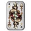 2 oz Silver Cast Bar Poker Cards: King of Spades (With Box & COA)