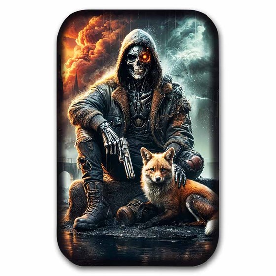 2 oz Silver Cast Bar Terminator and Fox (w/ Box & COA) 2 oz Silver Cast Bar Terminator and Fox (w/ Box & COA)