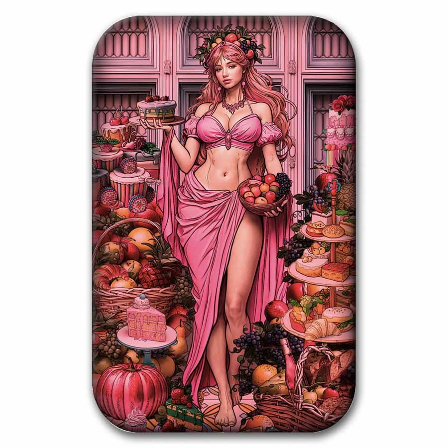 2 oz Silver Cast Bar The Seven Deadly Sins: Gluttony (Box & COA)