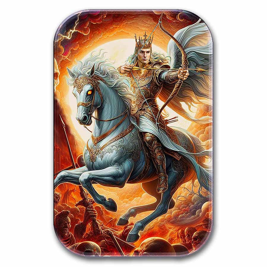 2 oz Silver Cast Bar White Horse (With Box & COA; no sleeve)