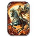 2 oz Silver Cast Bar White Horse (With Box & COA)