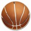 2 oz Silver Colorized Dome Shaped Basketball (w/Box)