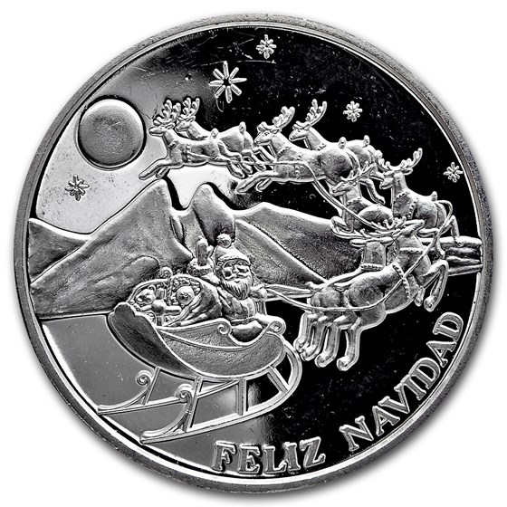 2 oz Silver - Feliz Navidad (Santa) .999 Fine 2 oz Silver - Feliz Navidad (Santa) .999 Fine