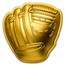 2 oz Silver Gold Gilded Major League 3D Baseball Glove (w/Box)