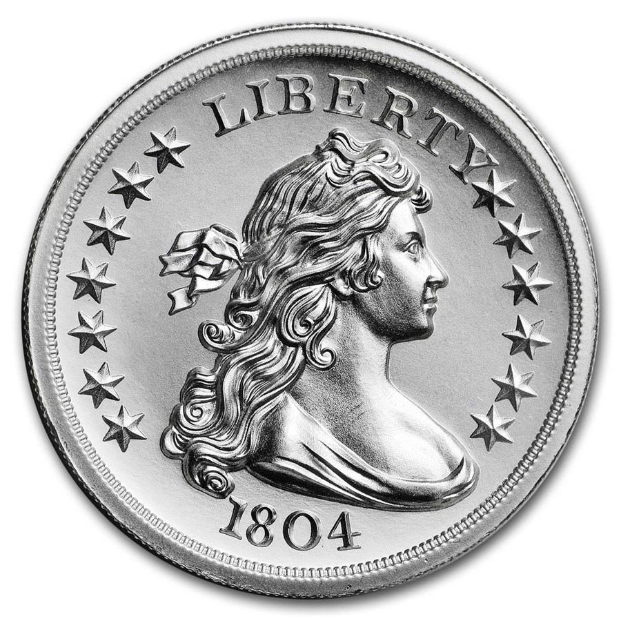 Buy 2 oz Silver High Relief Round 1804 Dollar APMEX