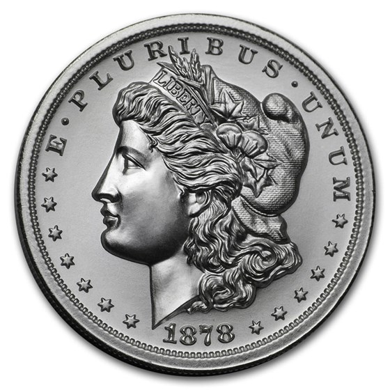 2 oz Silver High Relief Round - 1878 Morgan Dollar 2 oz Silver High Relief Round - 1878 Morgan Dollar