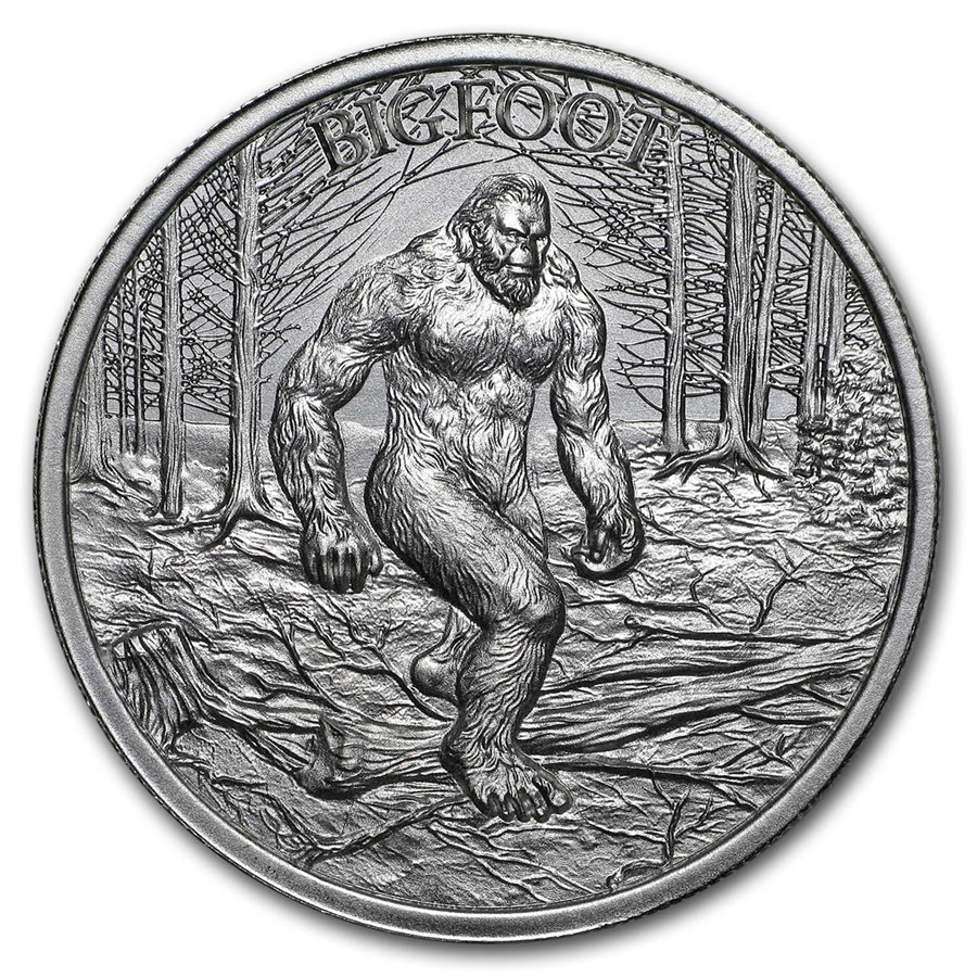 2 oz Silver High Relief Round - Bigfoot