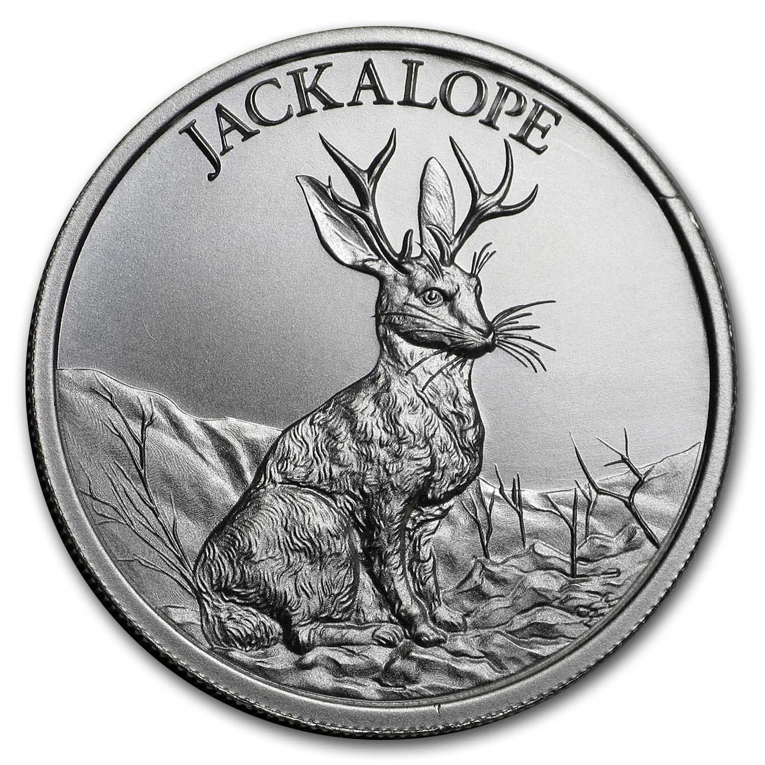 1oz Jackalope .999 Fine Silver Round Coin Wyoming Folklore The Warrior Rabbit 