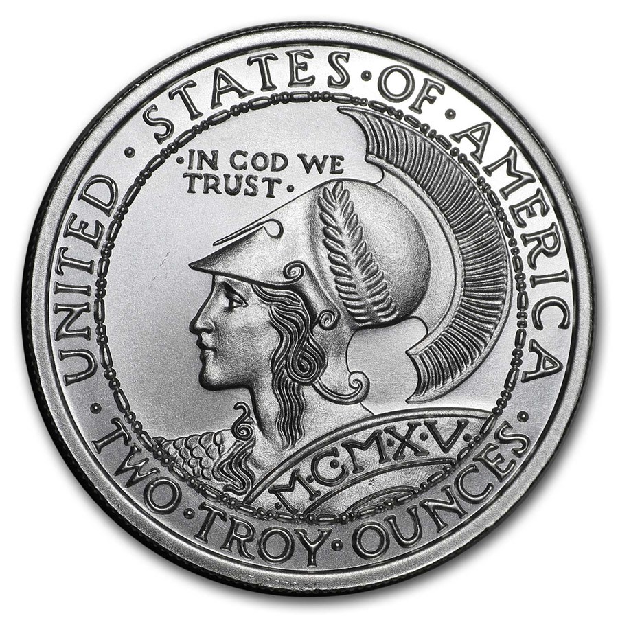 2 oz Silver High Relief Round - Panama-Pacific