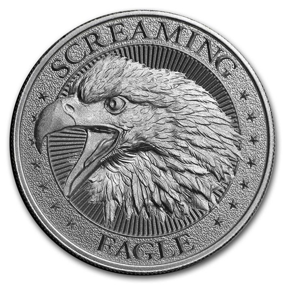 2 oz Silver High Relief Round - Screaming American Eagle 2 oz Silver High Relief Round - Screaming American Eagle