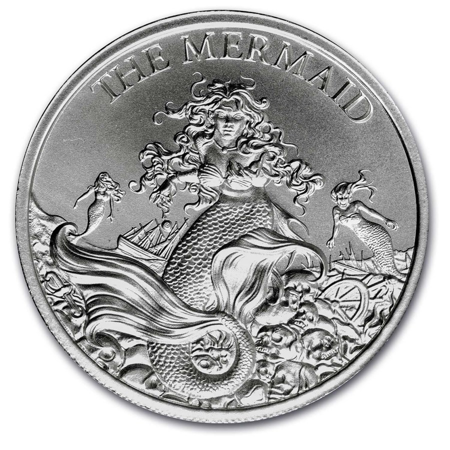 2 oz Silver High Relief Round - The Mermaid