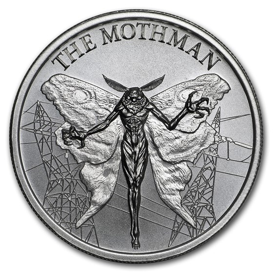 2 oz Silver High Relief Round - The Mothman 2 oz Silver High Relief Round - The Mothman