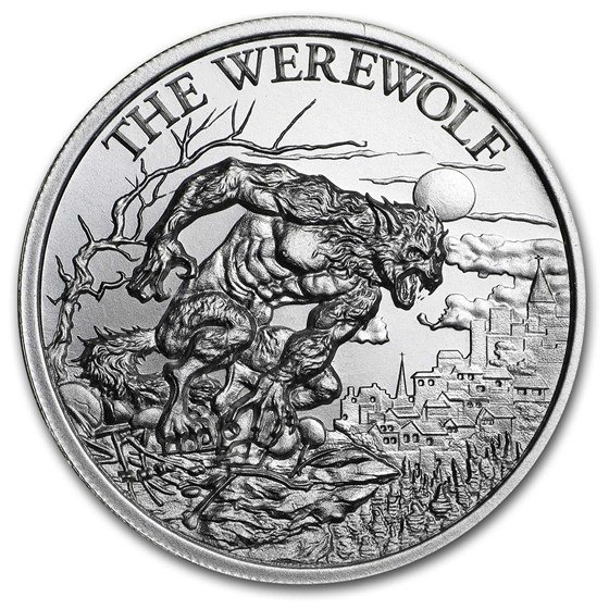 2 oz Silver High Relief Round - The Werewolf 2 oz Silver High Relief Round - The Werewolf