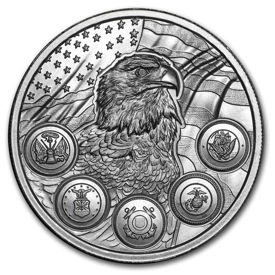 2 oz Silver High Relief Round - U.S. Armed Forces 2 oz Silver High Relief Round - U.S. Armed Forces