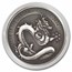 2 oz Silver HR Antique - 2024 APMEX Year of the Dragon (Series 2)