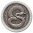 2 oz Silver HR Antique - 2025 APMEX Year of the Snake (Series 2)