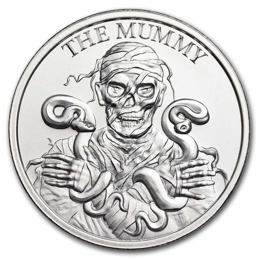 2 oz Silver HR Round - Vintage Horror Series: The Mummy