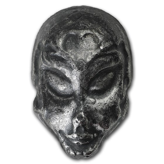 2 oz Silver - MK Barz & Bullion (3D Cartoon Alien) 2 oz Silver - MK Barz & Bullion (3D Cartoon Alien)