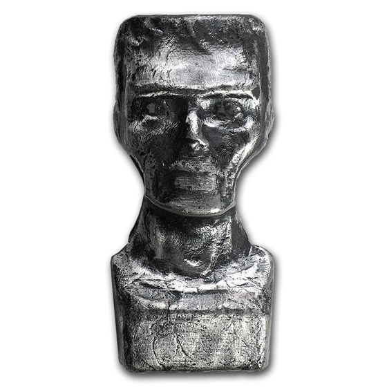 2 oz Silver - MK Barz & Bullion (3D Frankenstein) 2 oz Silver - MK Barz & Bullion (3D Frankenstein)