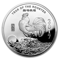 2 oz Silver Round - APMEX (2017 Year of the Rooster)