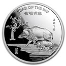 2 oz Silver Round - APMEX (2019 Year of the Pig)