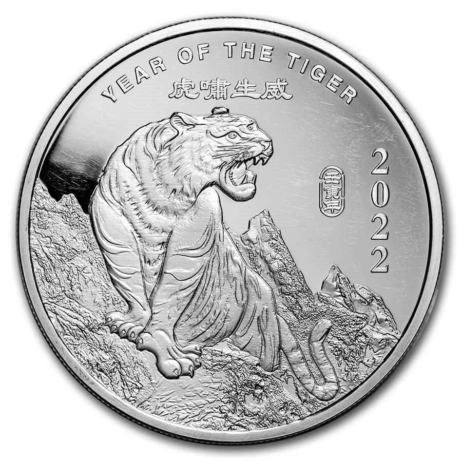 2 oz Silver Round - APMEX (2022 Year of the Tiger)