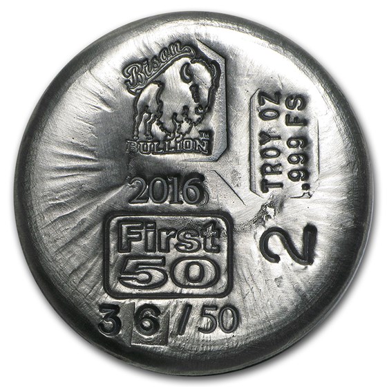 2 oz Silver Round - Bison Bullion (1st 50 Issued) 2 oz Silver Round - Bison Bullion (1st 50 Issued)