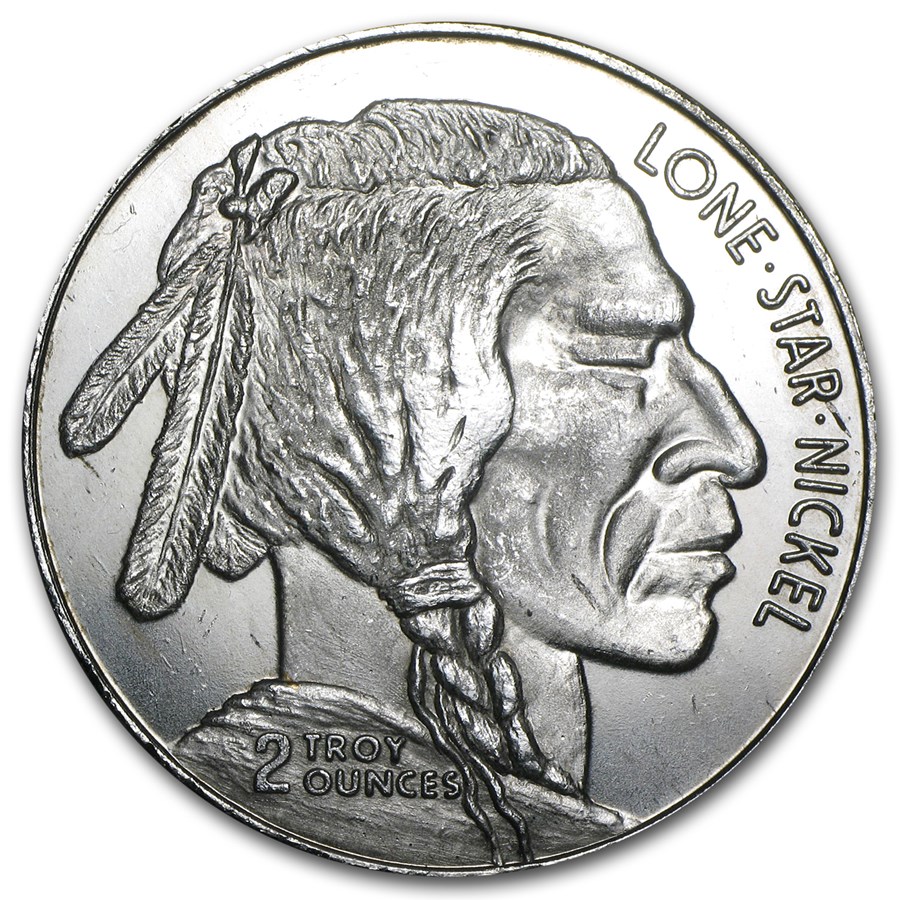 Buy 2 oz Silver Round Buffalo Nickel (Dallas Specialty Mint) APMEX
