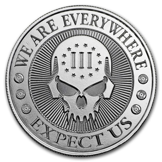 2 oz Silver Round - Deuce Head Four Skull (Type I)