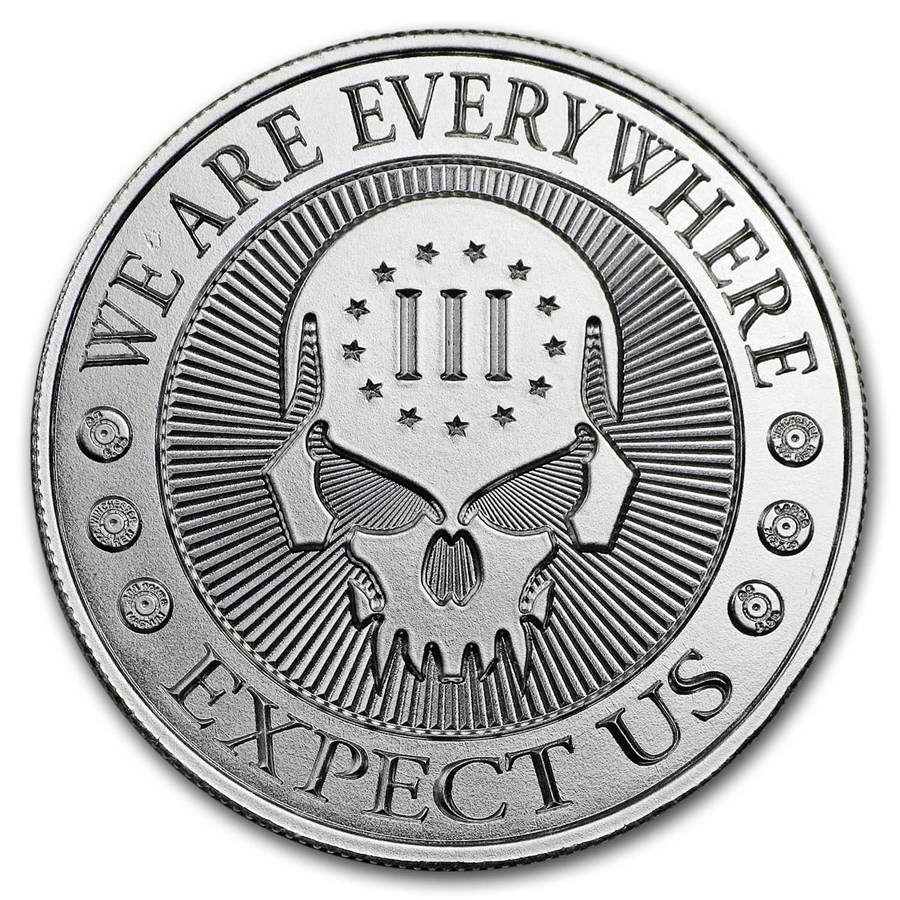 2 oz Silver Round - Deuce Head Four Skull (Type I)