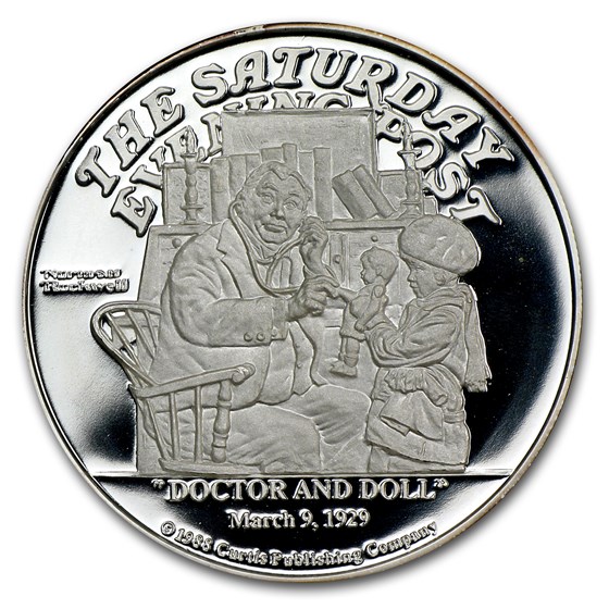 2 oz Silver Round - Doctor And Doll 2 oz Silver Round - Doctor And Doll