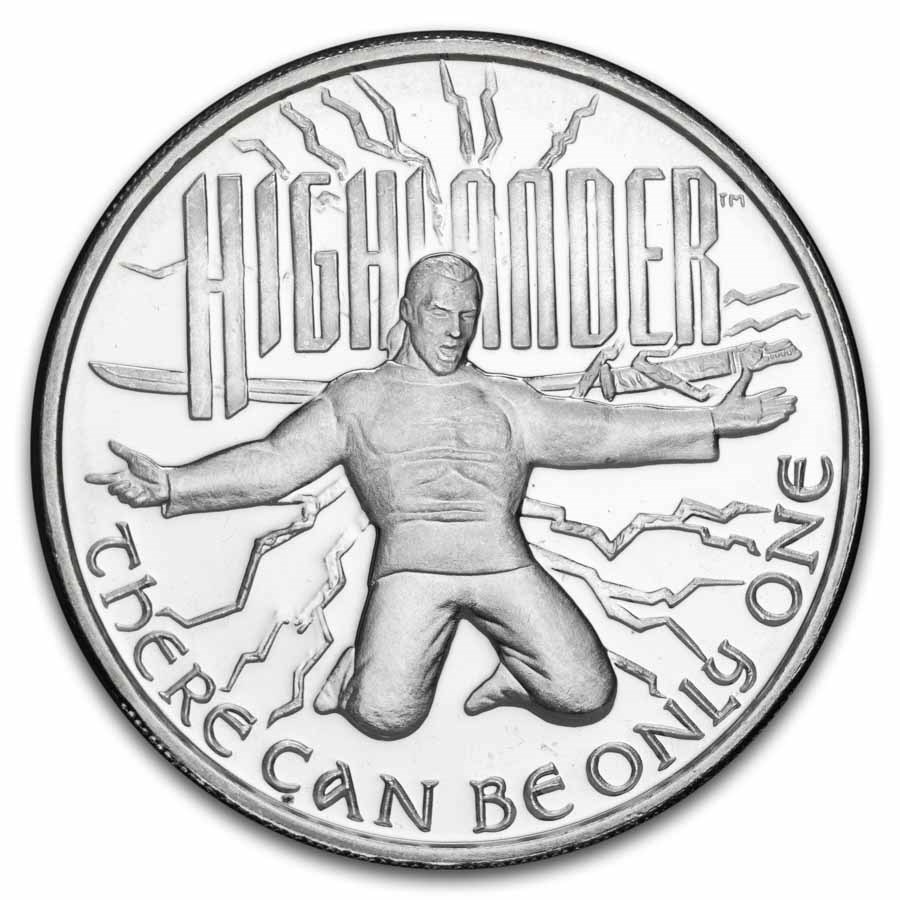 2 oz Silver Round - Highlander (TV Series, Random Motif)