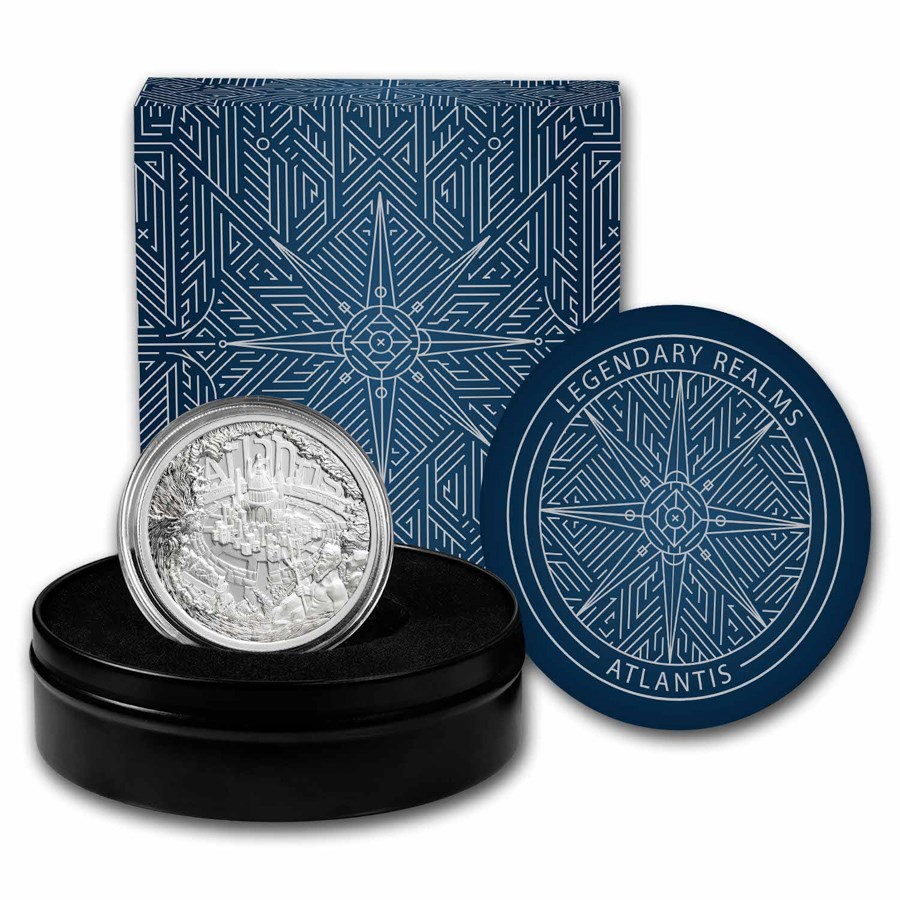 2 oz Silver Round - Legendary Realms: Lost City of Atlantis (HR)
