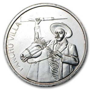 2 oz Silver Round - Pancho Villa (w/Calendar)