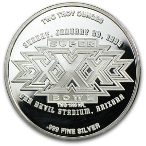 2 oz Silver Round - Super Bowl XXX 2 oz Silver Round - Super Bowl XXX