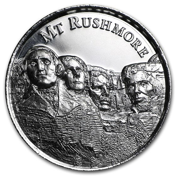 2 oz Silver UHR Round - American Landmarks Series: Mount Rushmore 2 oz Silver UHR Round - American Landmarks Series: Mount Rushmore