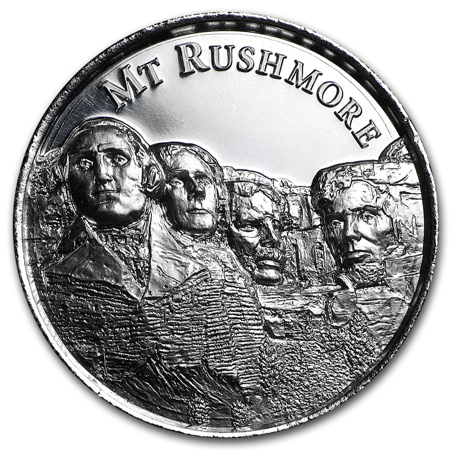 2 oz Silver UHR Round - American Landmarks Series: Mount Rushmore
