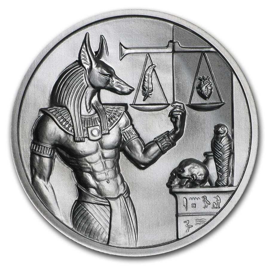 2 oz Silver UHR Round - Egyptian Gods Series: Anubis