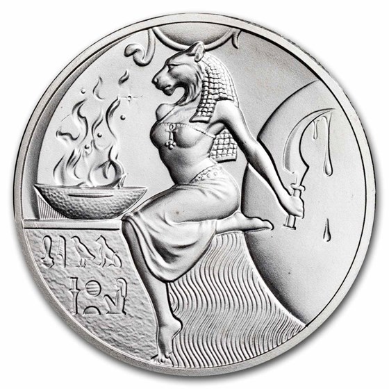 2 oz Silver UHR Round - Egyptian Gods Series: Bastet 2 oz Silver UHR Round - Egyptian Gods Series: Bastet