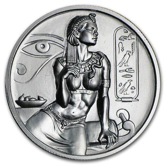 2 oz Silver UHR Round - Egyptian Gods Series: Cleopatra 2 oz Silver UHR Round - Egyptian Gods Series: Cleopatra