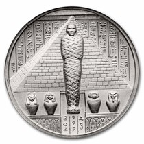 2 oz Silver UHR Round - Egyptian Gods Series: Osiris MS-70 NGC