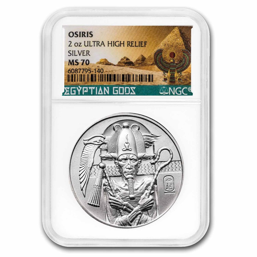 エジプト オシリス神 純銀2オンス銀貨 クリアケース付き 2-oz-silver-uhr-round-egyptian