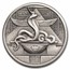 2 oz Silver UHR Round - Egyptian Gods Series: Wadjet (Antiqued)
