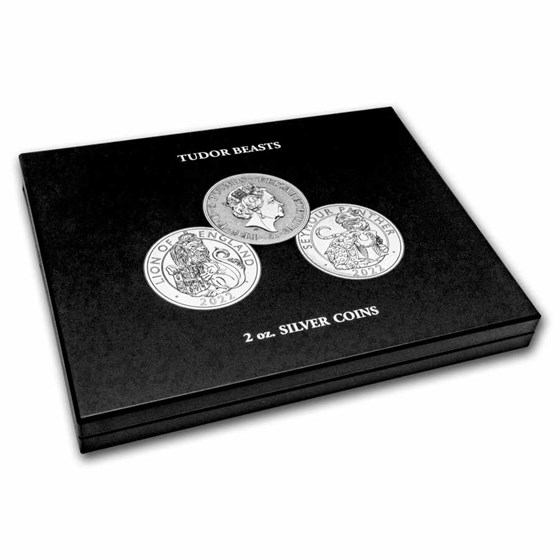 2 oz Tudor Beasts 10-Piece Black Presentation Box 2 oz Tudor Beasts 10-Piece Black Presentation Box