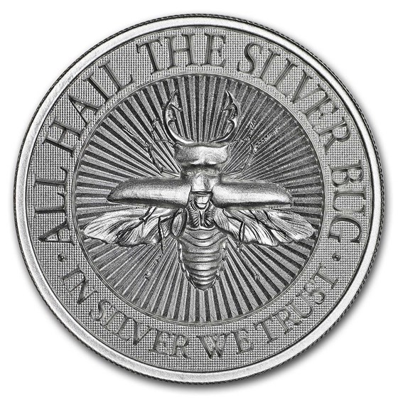 2 oz UHR Silver Round - The Silver Bug: Stag Beetle